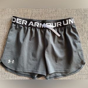 Girls Youth Lg - Under Armour Gray Short